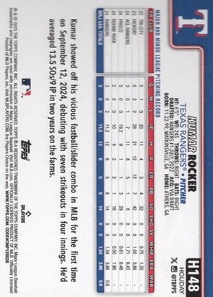 Kumar Rocker back