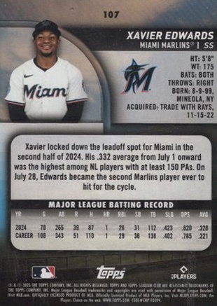 Xavier Edwards back
