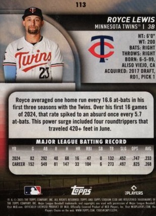 ROYCE LEWIS back